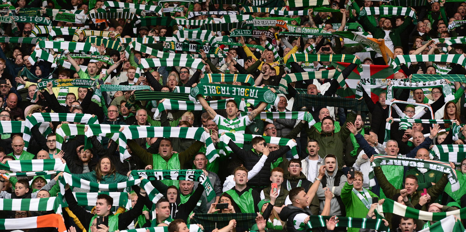 Celtic fans support their team