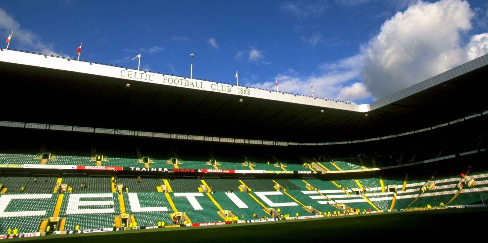 12 Sep 1998:  General view of the Celtic Park stadium during the Scottish Premeir League match betwe