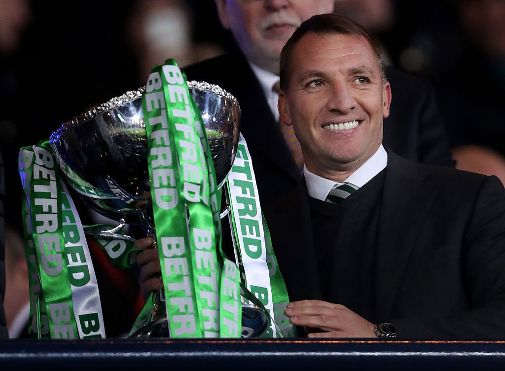 The Scottish League Cup was Brendan Rodgers first trophy at Celtic, how many would he go on to win including this?