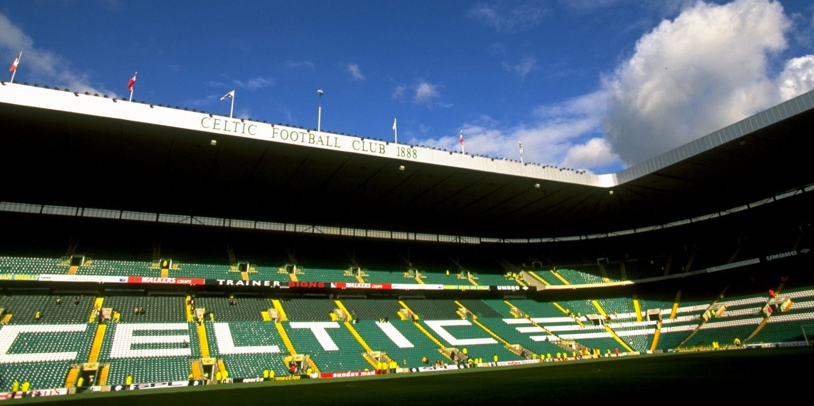 12 Sep 1998:  General view of the Celtic Park stadium during the Scottish Premeir League match betwe