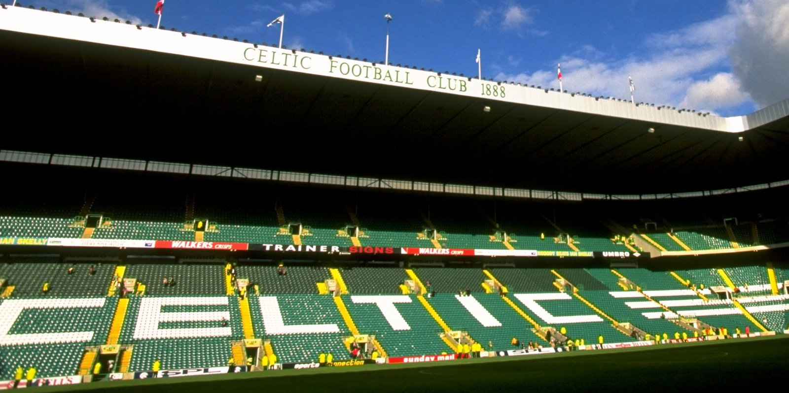 12 Sep 1998:  General view of the Celtic Park stadium during the Scottish Premeir League match betwe