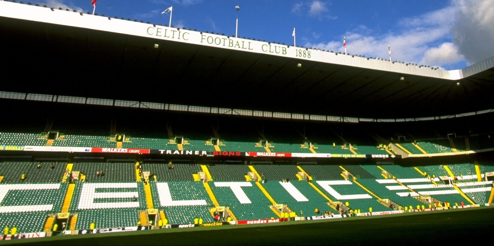 12 Sep 1998:  General view of the Celtic Park stadium during the Scottish Premeir League match betwe