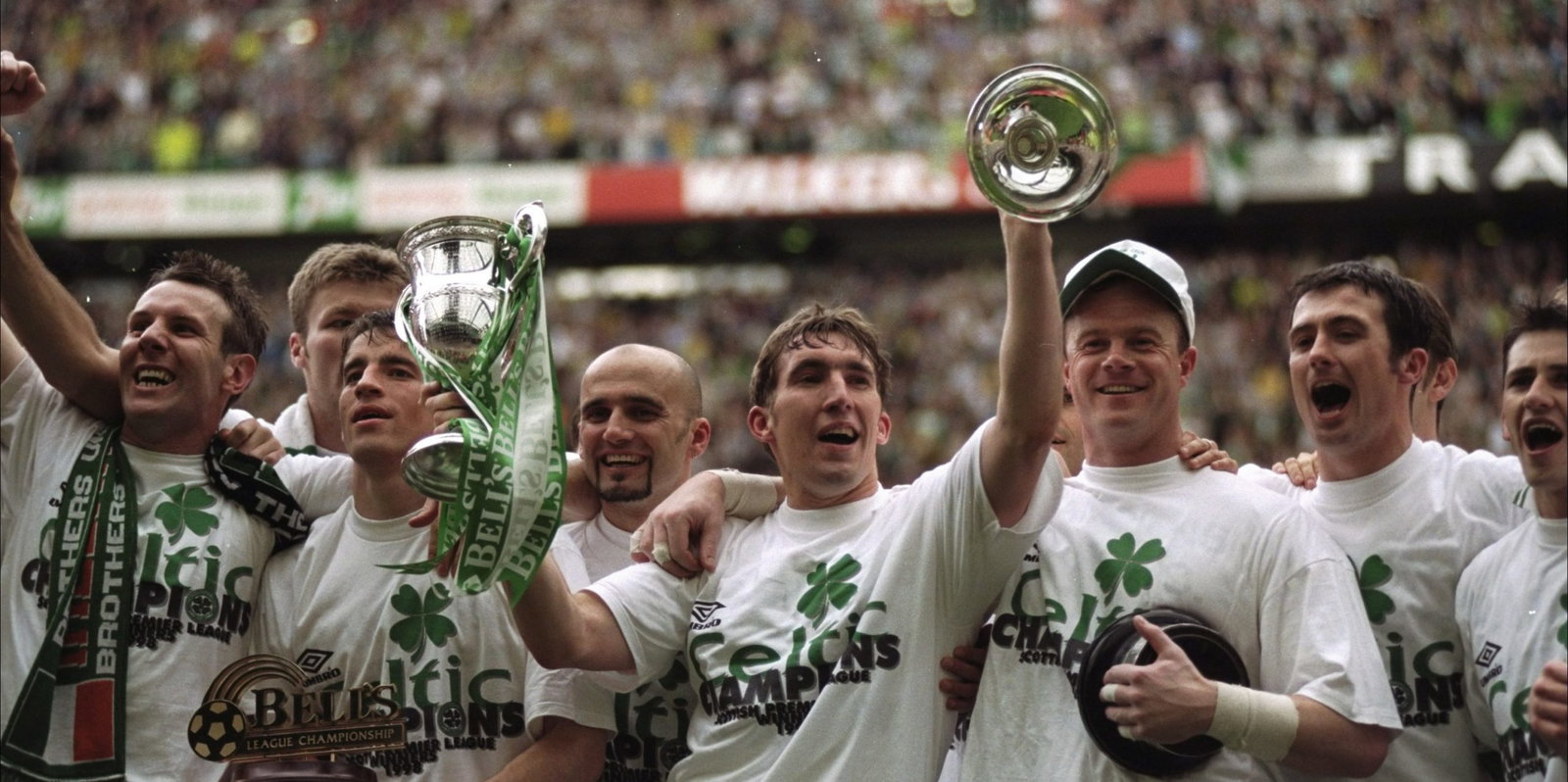 Celtic players celebrate
