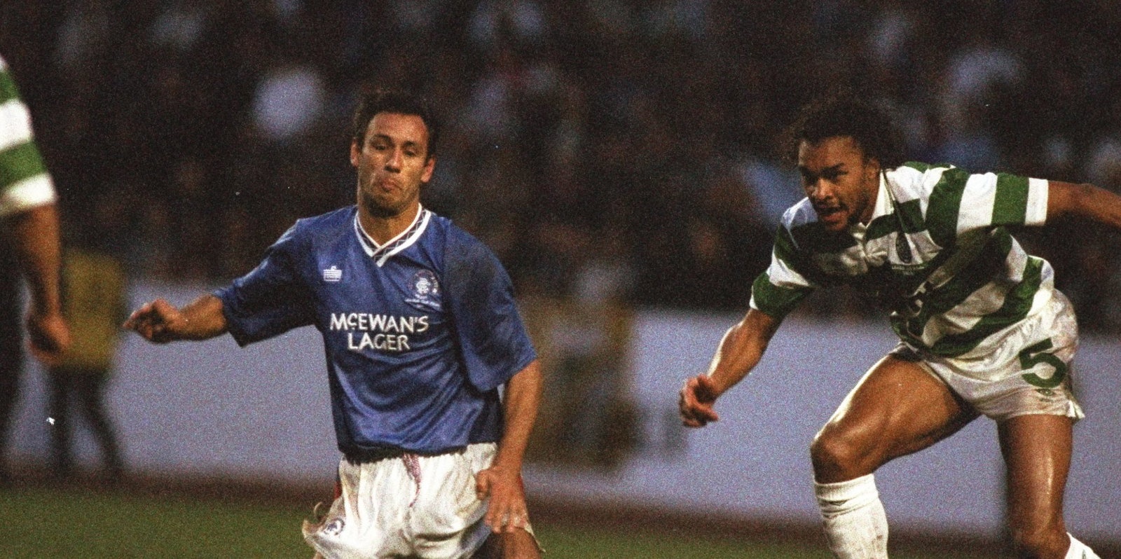 Mark Hately of Rangers and Paul Elliott of Celtic