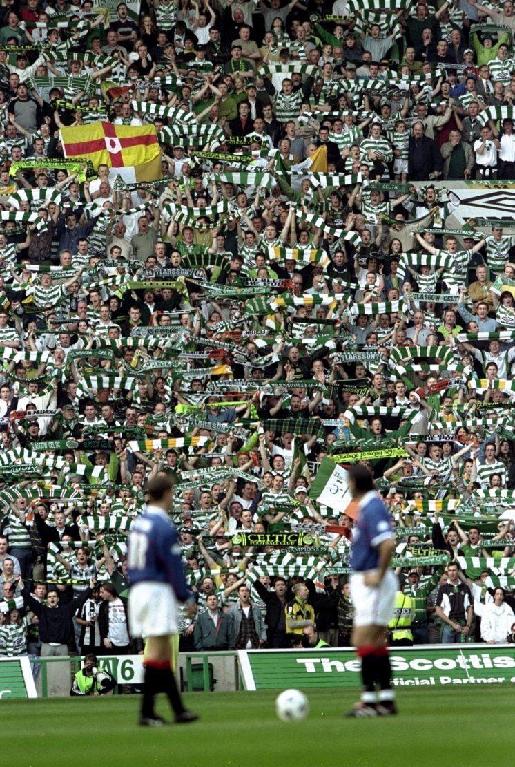 Celtic fans cheer