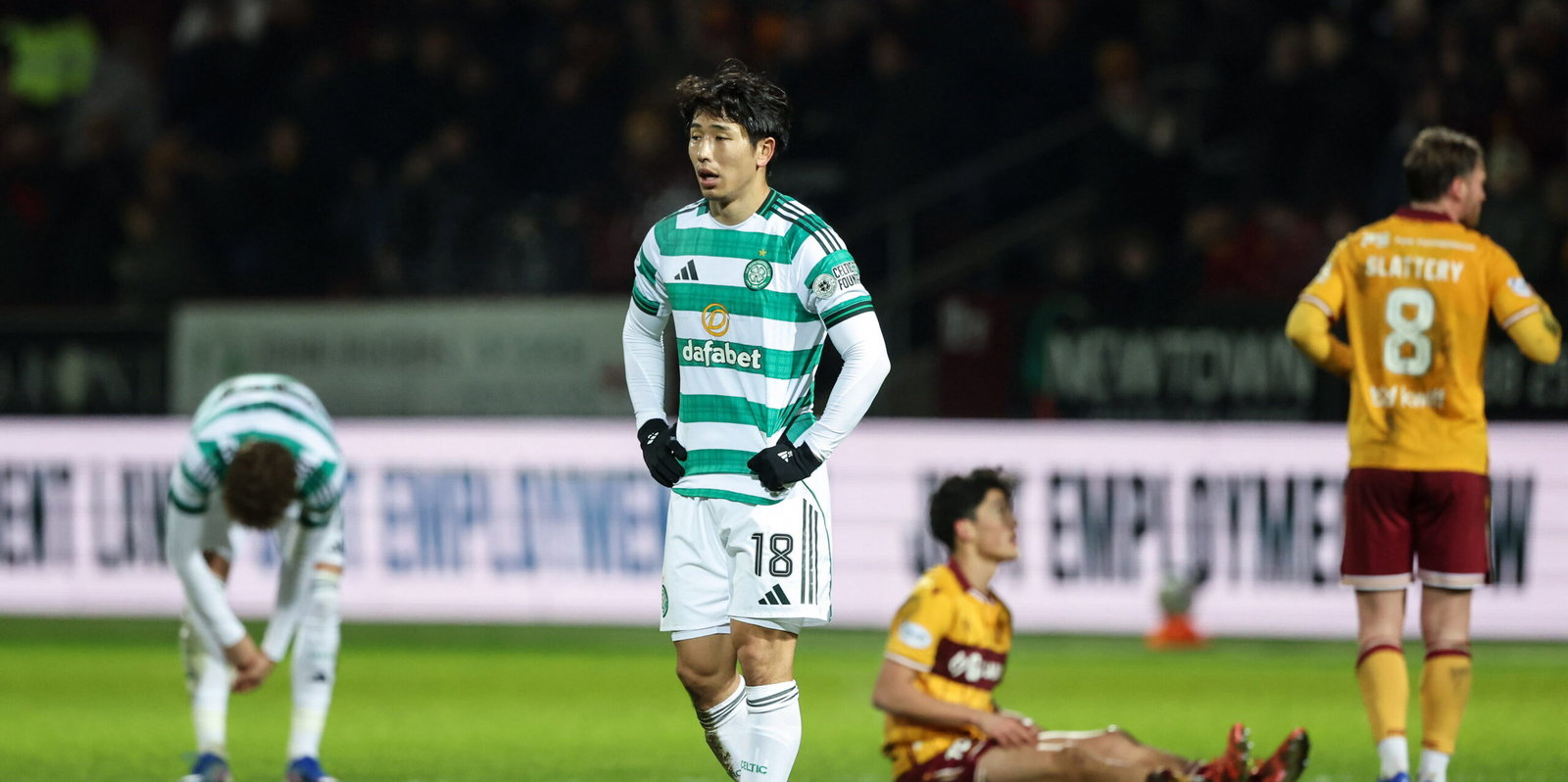 Day 10 of the January transfer window and Celtic are still without a new striker, leaving O’Neill with Kenny and Yamada as his only options today