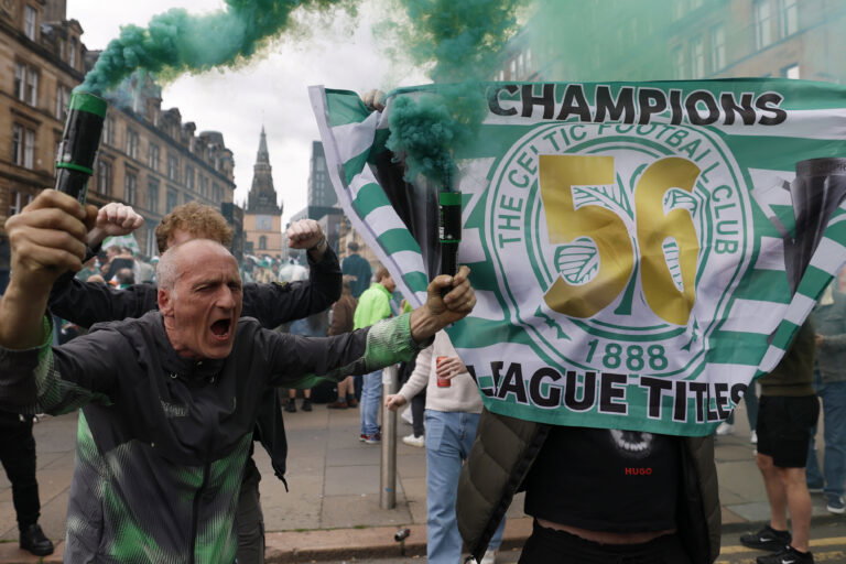 Celtic Fans React To Scottish Premiership Title Victory