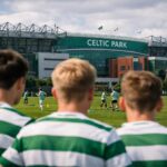 Celtic fc park in background with title - Celtic Youth