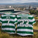 Celtuc shirts with Jota and Hassan on the back but just the shirts and not the players wearing them