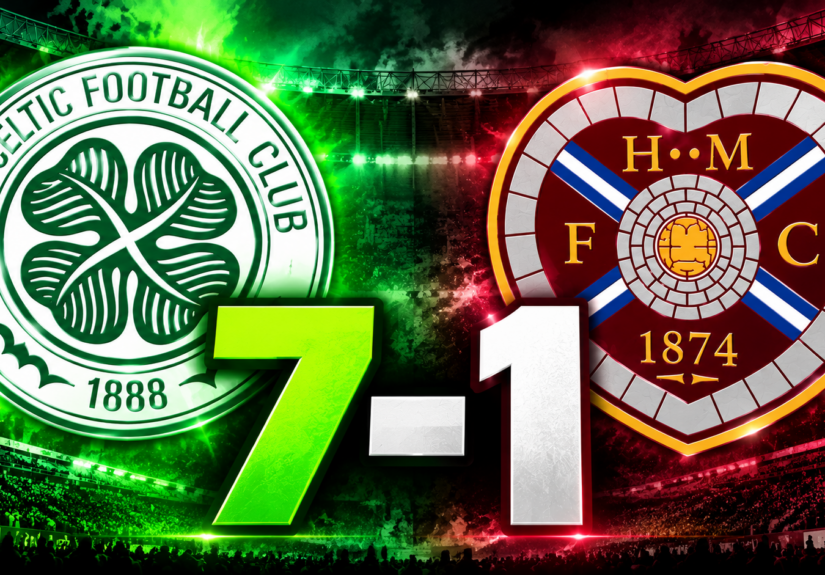 Celtic Triumph Over Hearts 7-1