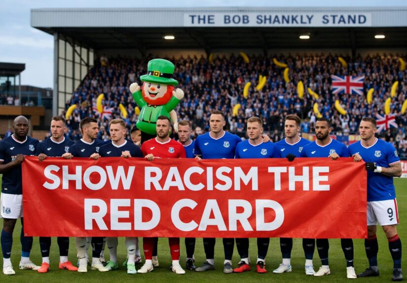 Show racisim the red card banner