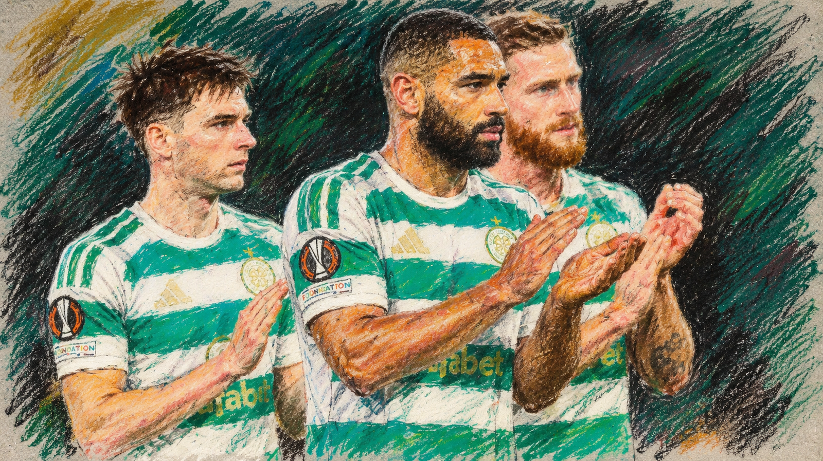 Pastel Celtic Players Applauding